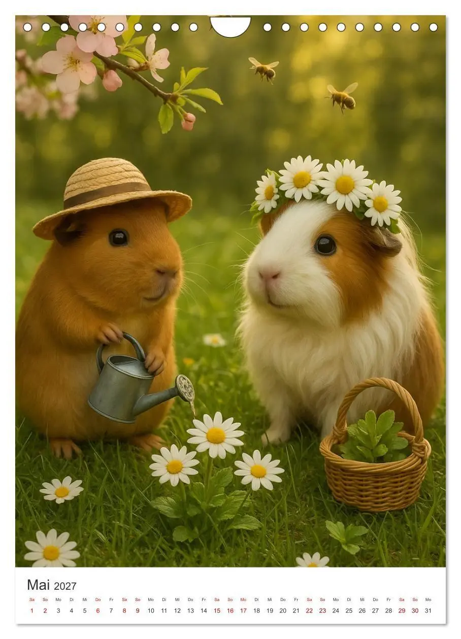 Bild: 9783516925357 | Cozy Moments - Meerschweinchen Kalender (Wandkalender 2027 DIN A4...