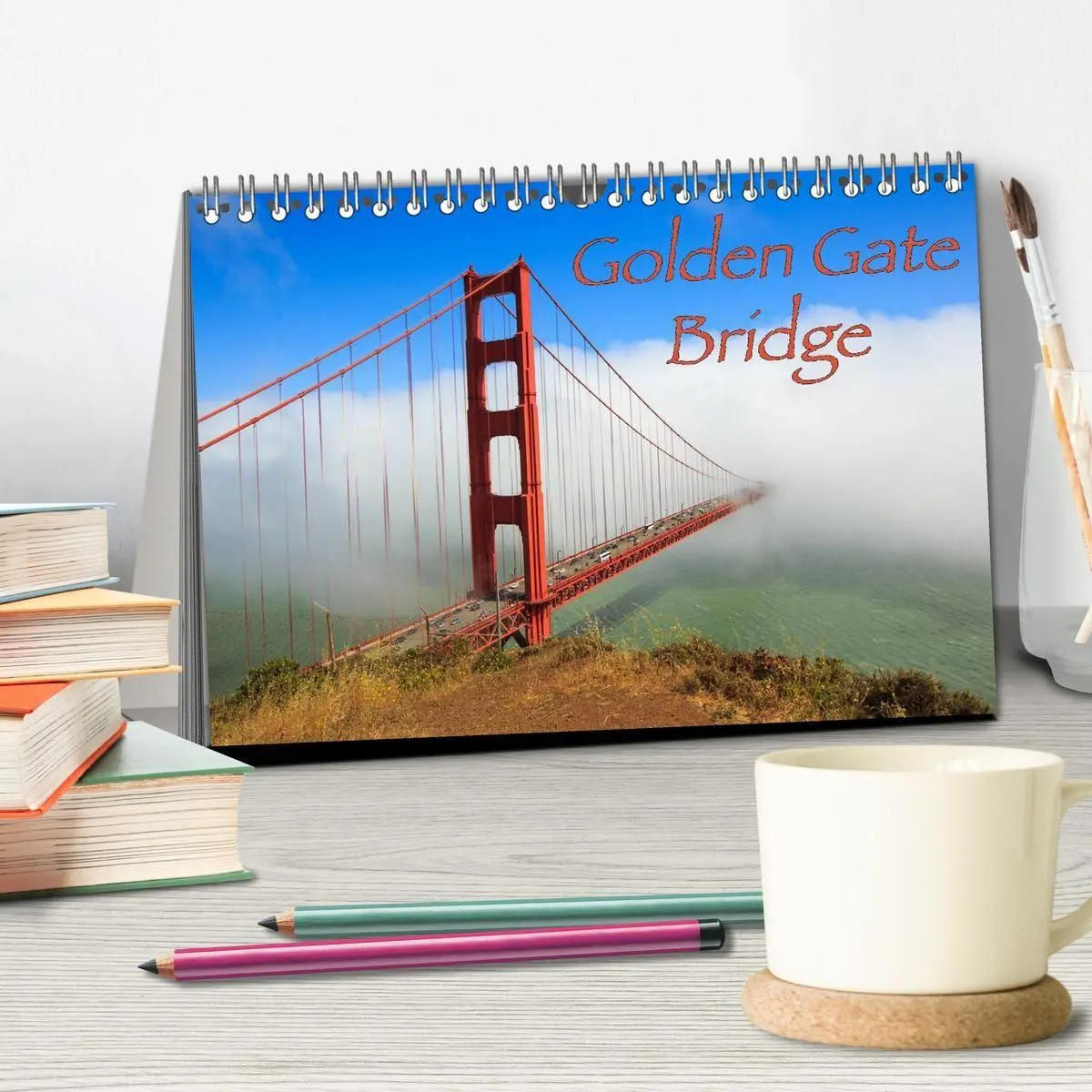 Bild: 9783594145357 | Golden Gate Bridge (Tischkalender 2027 DIN A5 quer), CALVENDO...