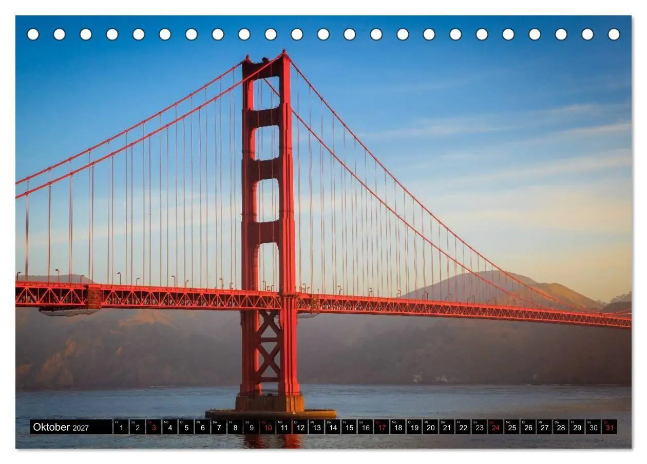 Bild: 9783594145357 | Golden Gate Bridge (Tischkalender 2027 DIN A5 quer), CALVENDO...
