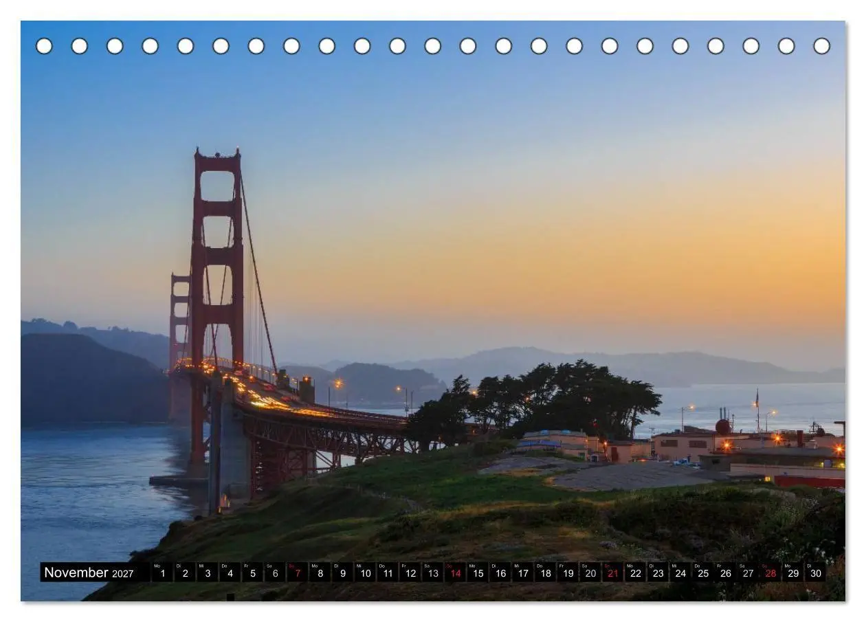 Bild: 9783594145357 | Golden Gate Bridge (Tischkalender 2027 DIN A5 quer), CALVENDO...
