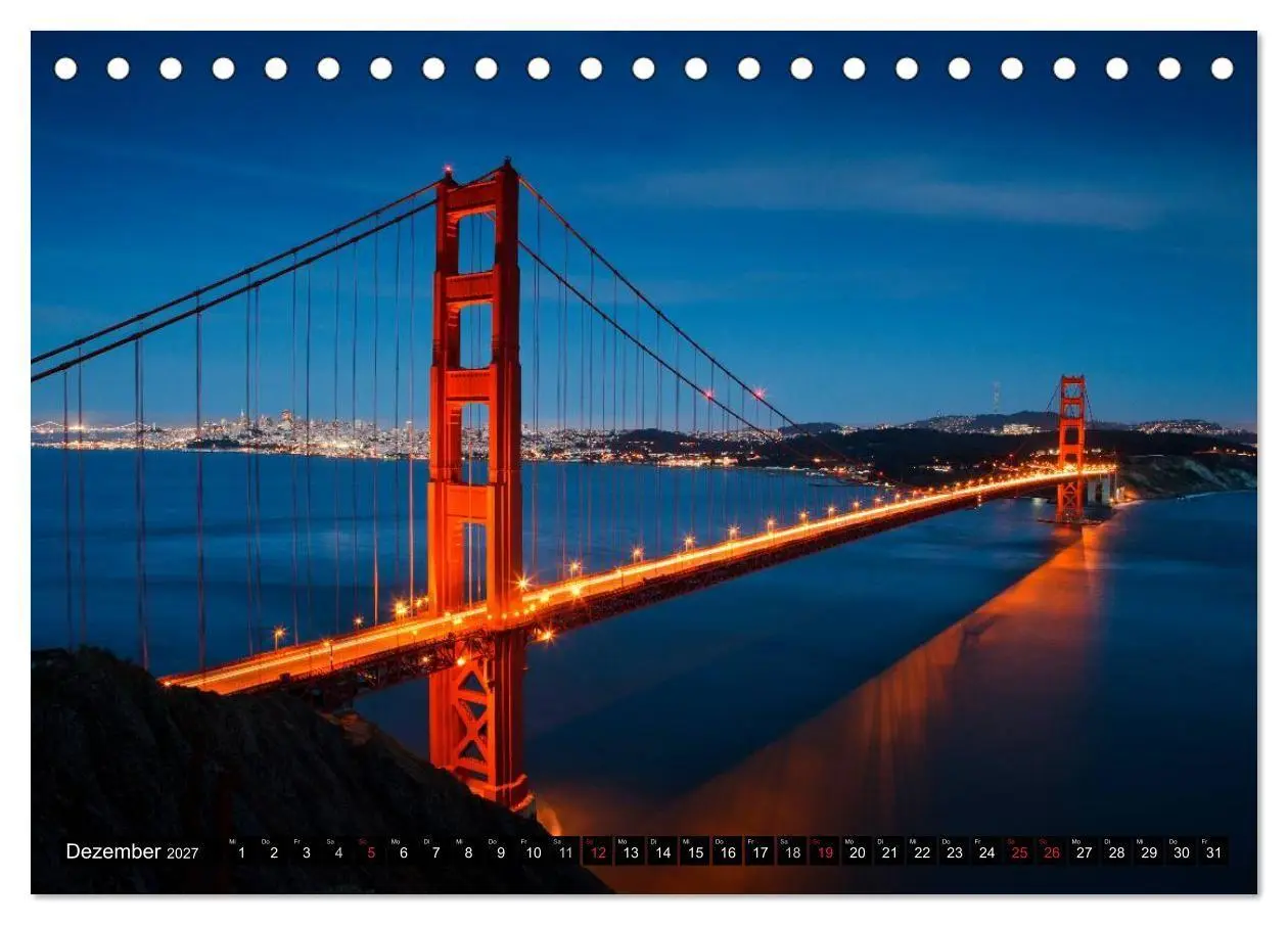 Bild: 9783594145357 | Golden Gate Bridge (Tischkalender 2027 DIN A5 quer), CALVENDO...