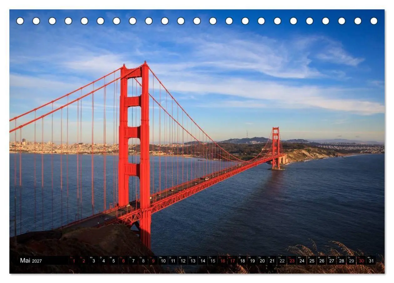 Bild: 9783594145357 | Golden Gate Bridge (Tischkalender 2027 DIN A5 quer), CALVENDO...