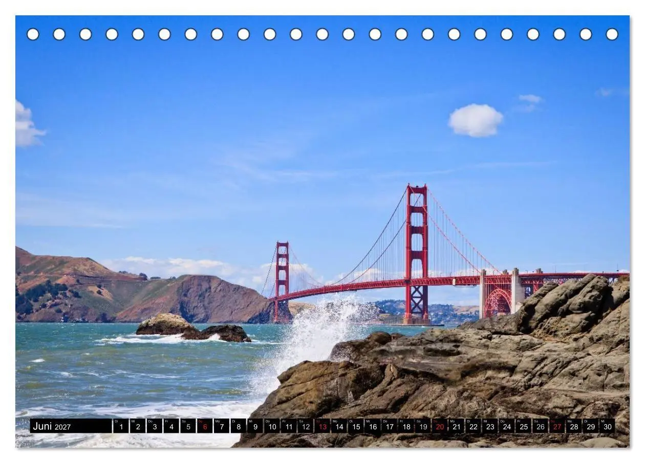 Bild: 9783594145357 | Golden Gate Bridge (Tischkalender 2027 DIN A5 quer), CALVENDO...