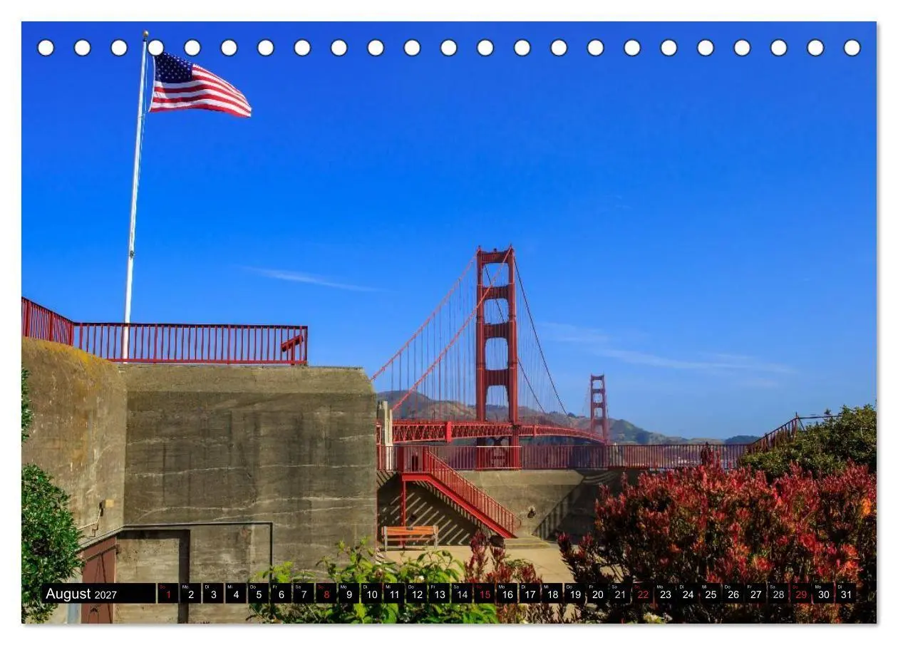 Bild: 9783594145357 | Golden Gate Bridge (Tischkalender 2027 DIN A5 quer), CALVENDO...