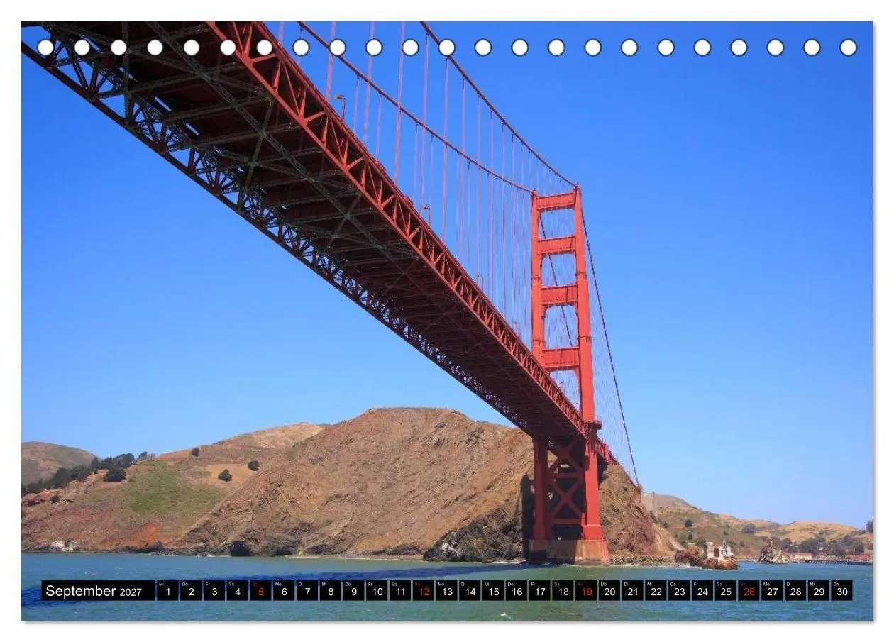 Bild: 9783594145357 | Golden Gate Bridge (Tischkalender 2027 DIN A5 quer), CALVENDO...