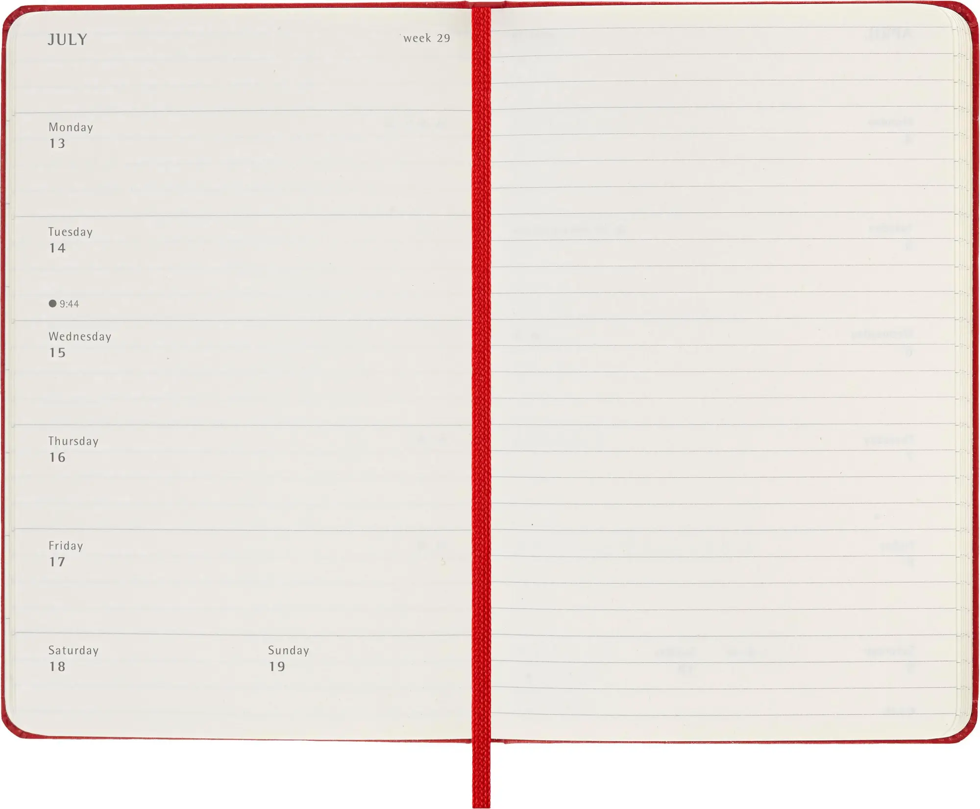 Bild: 8056999275457 | Moleskine 18 Monate Wochen Notizkalender 2025/2026, P/A6, 1 Wo = 1...