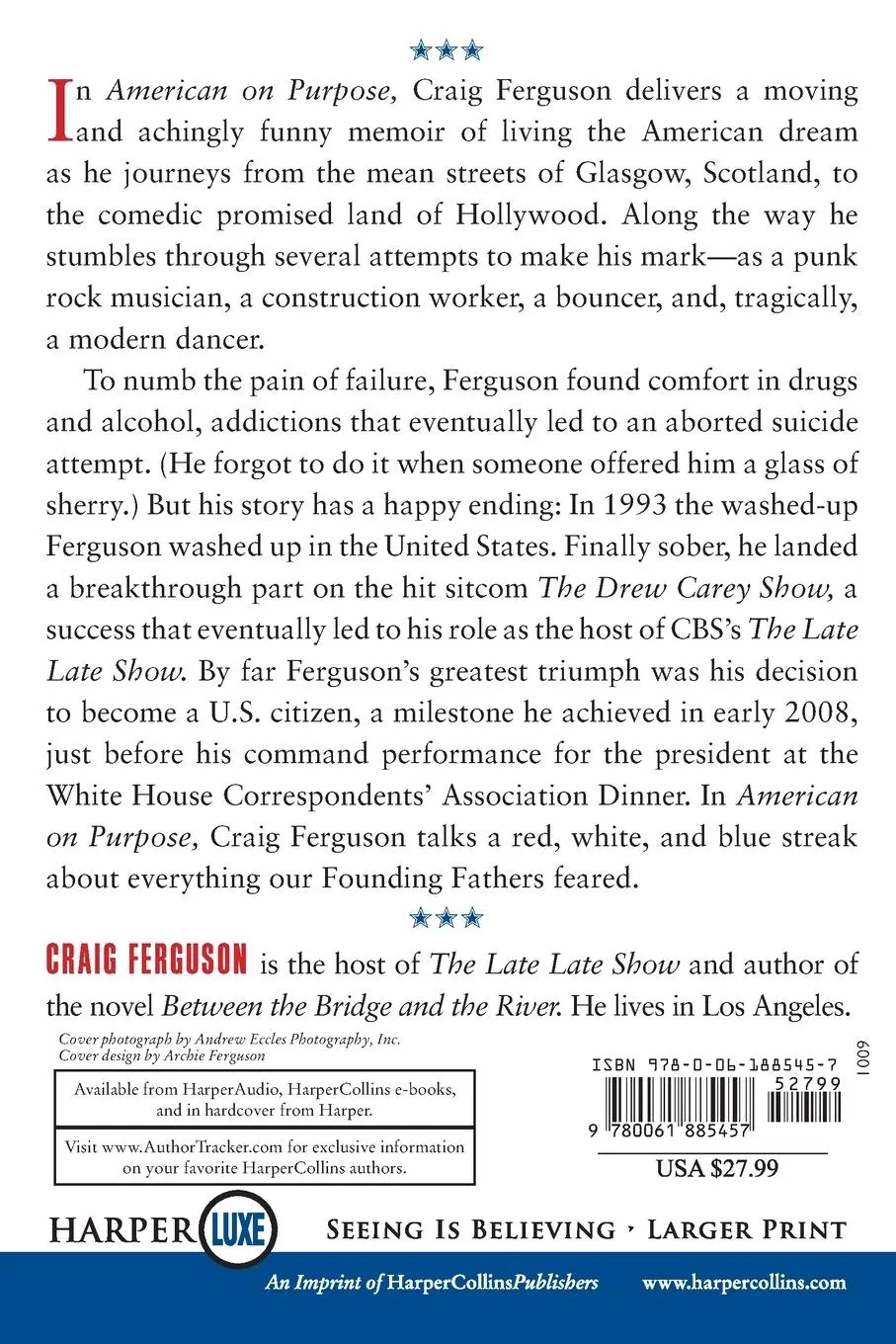 Rückseite: 9780061885457 | American on Purpose LP | Craig Ferguson | Taschenbuch | Englisch