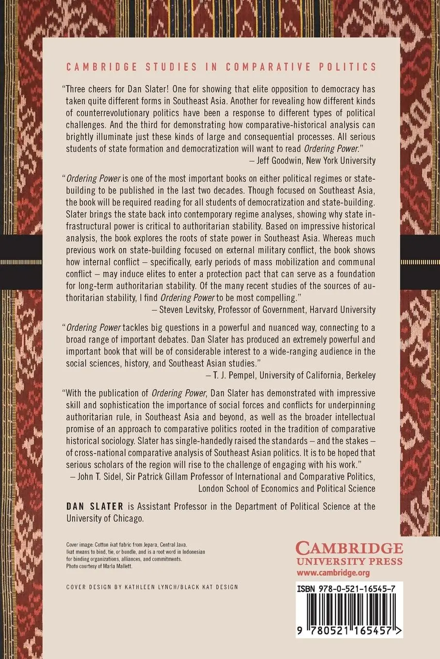 Rückseite: 9780521165457 | Ordering Power | Dan Slater | Taschenbuch | Kartoniert / Broschiert