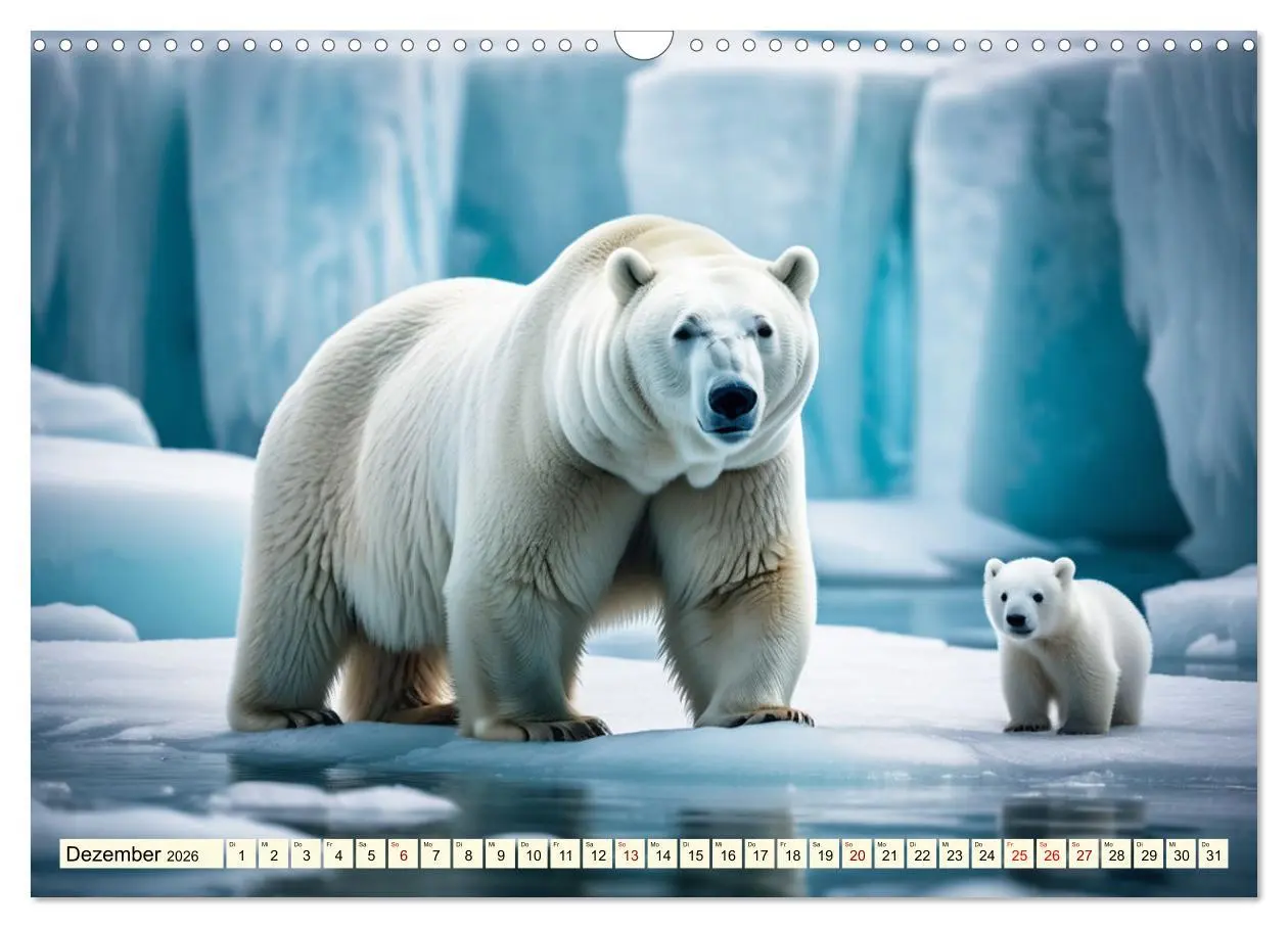 Bild: 9783457375457 | Große und kleine Bären (Wandkalender 2026 DIN A3 quer), CALVENDO...