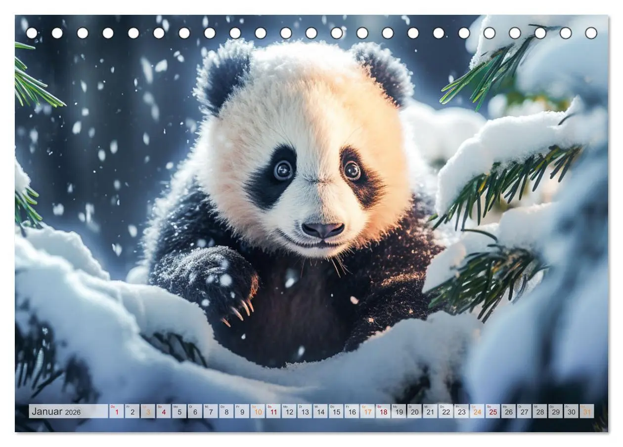 Bild: 9783457515457 | Die Abenteuer des kleinen Panda (Tischkalender 2026 DIN A5 quer),...