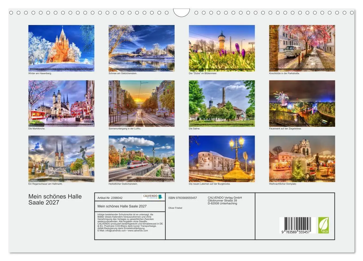 Bild: 9783569555457 | Mein schönes Halle Saale 2027 (Wandkalender 2027 DIN A3 quer),...