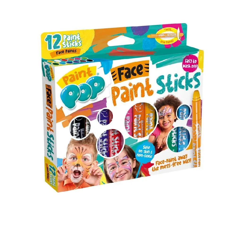 Cover: 5060062145557 | Paint Pop: Face Paint Sticks 12-Pack (Gesichtsmalfarben) | 362204