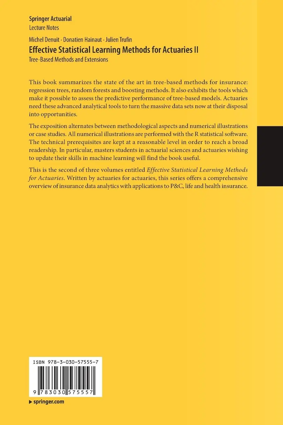 Rückseite: 9783030575557 | Effective Statistical Learning Methods for Actuaries II | Taschenbuch