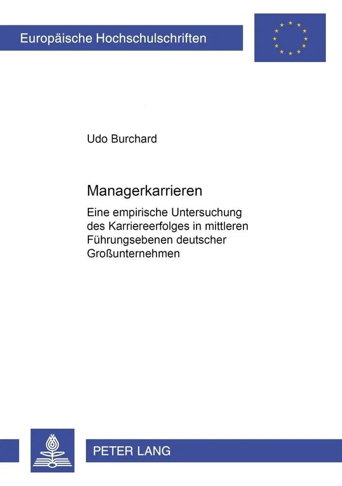 Cover: 9783631365557 | Managerkarrieren | Udo Burchard | Taschenbuch | Deutsch | Peter Lang