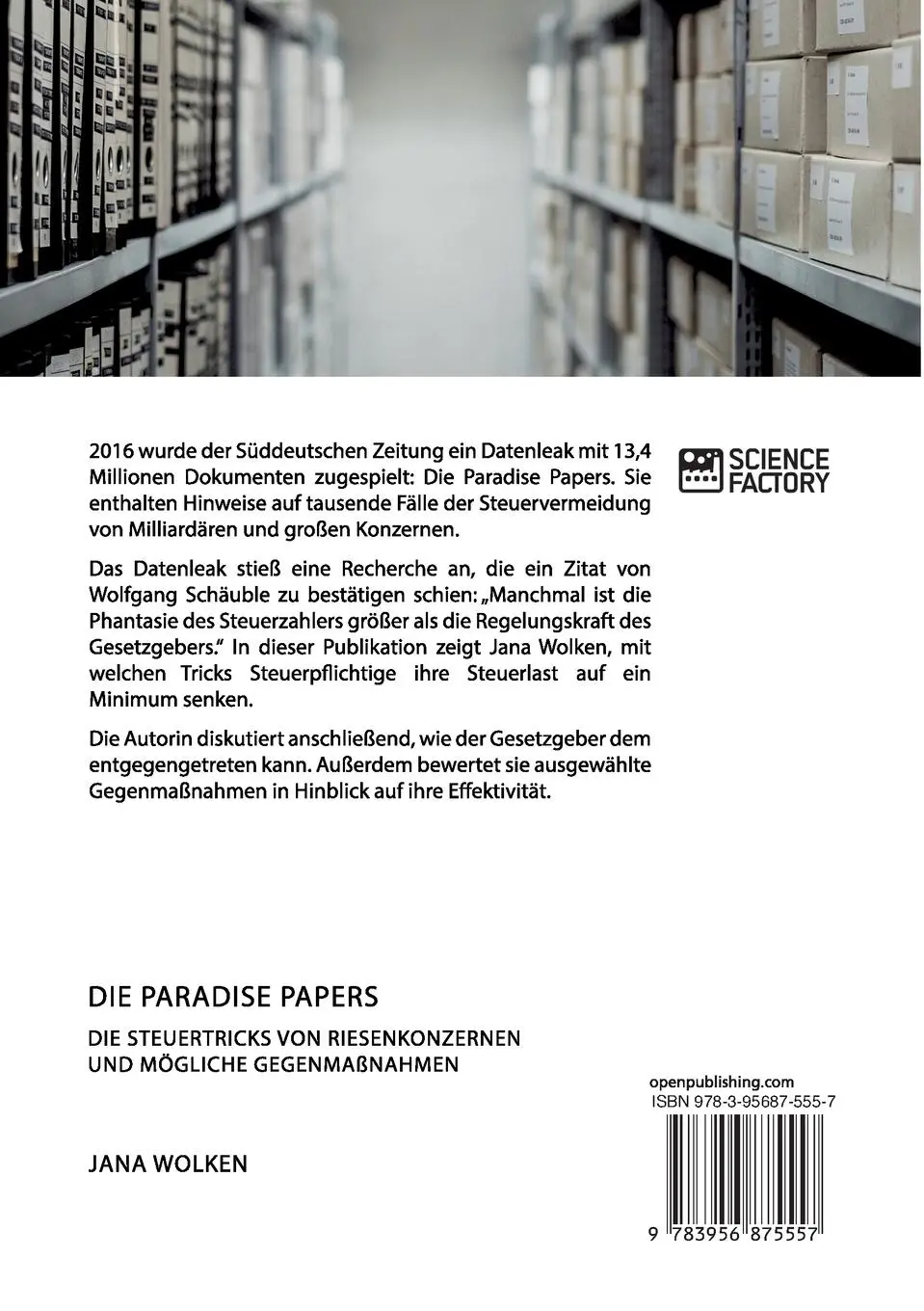 Rückseite: 9783956875557 | Die Paradise Papers. Die Steuertricks von Riesenkonzernen und...