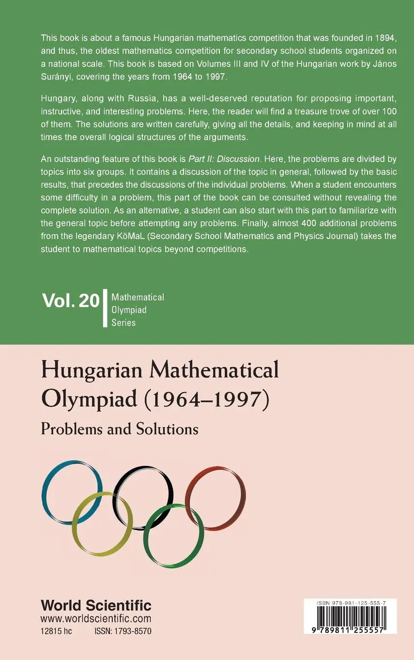 Rückseite: 9789811255557 | HUNGARIAN MATHEMATICAL OLYMPIAD (1964-1997) | Leng | Buch | Englisch