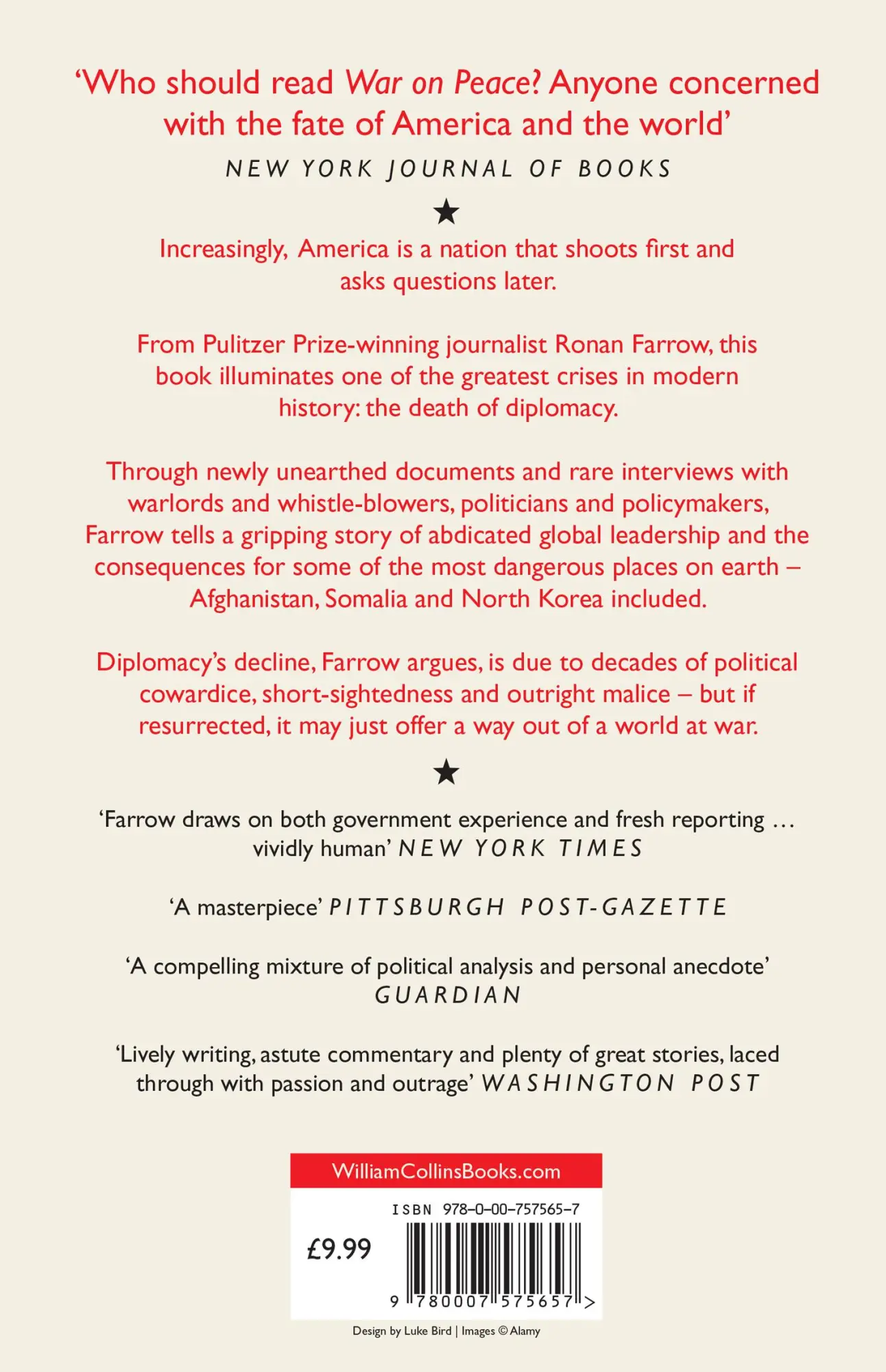 Rückseite: 9780007575657 | War on Peace | The Decline of American Influence | Ronan Farrow | Buch