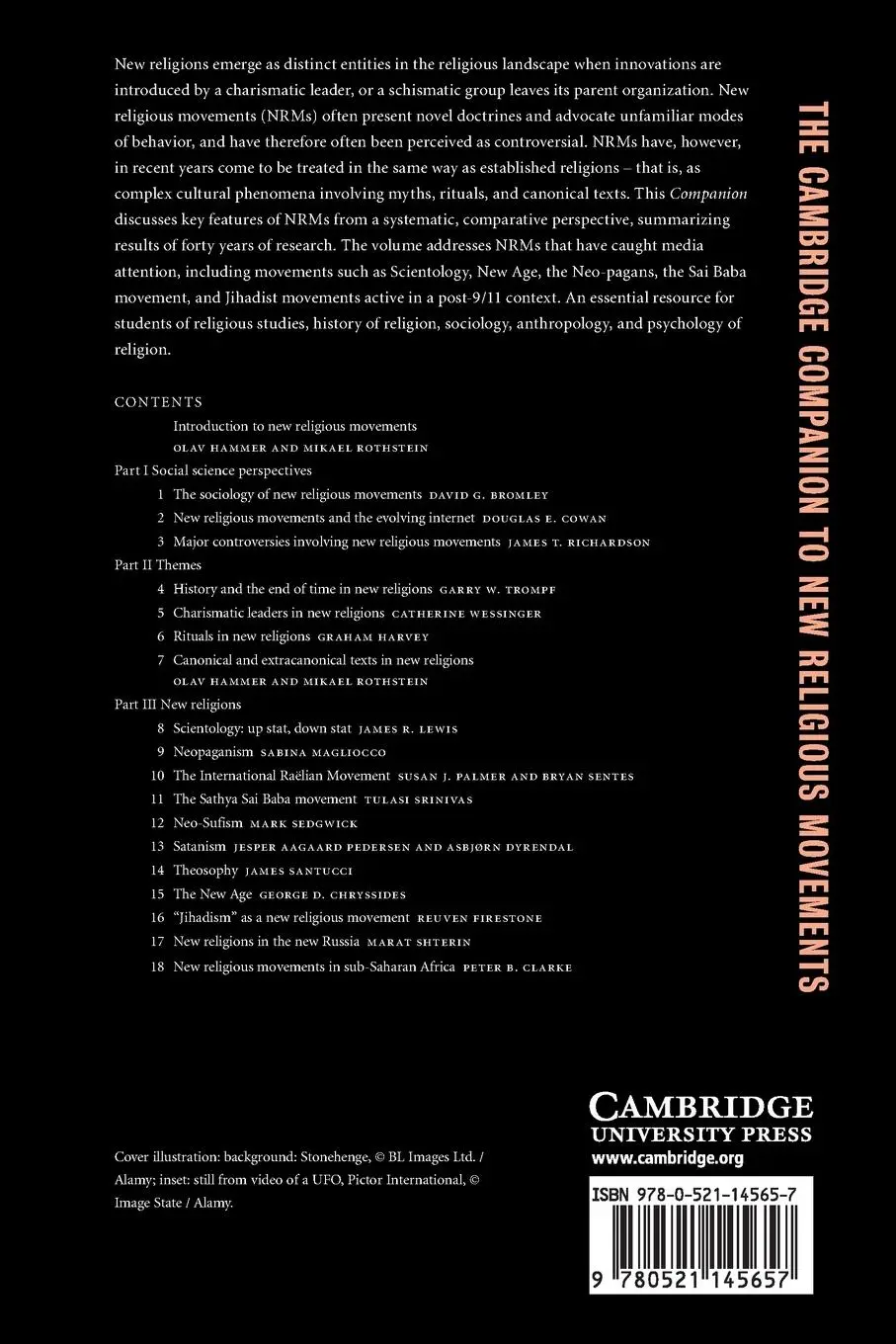Rückseite: 9780521145657 | The Cambridge Companion to New Religious Movements | Mikael Rothstein