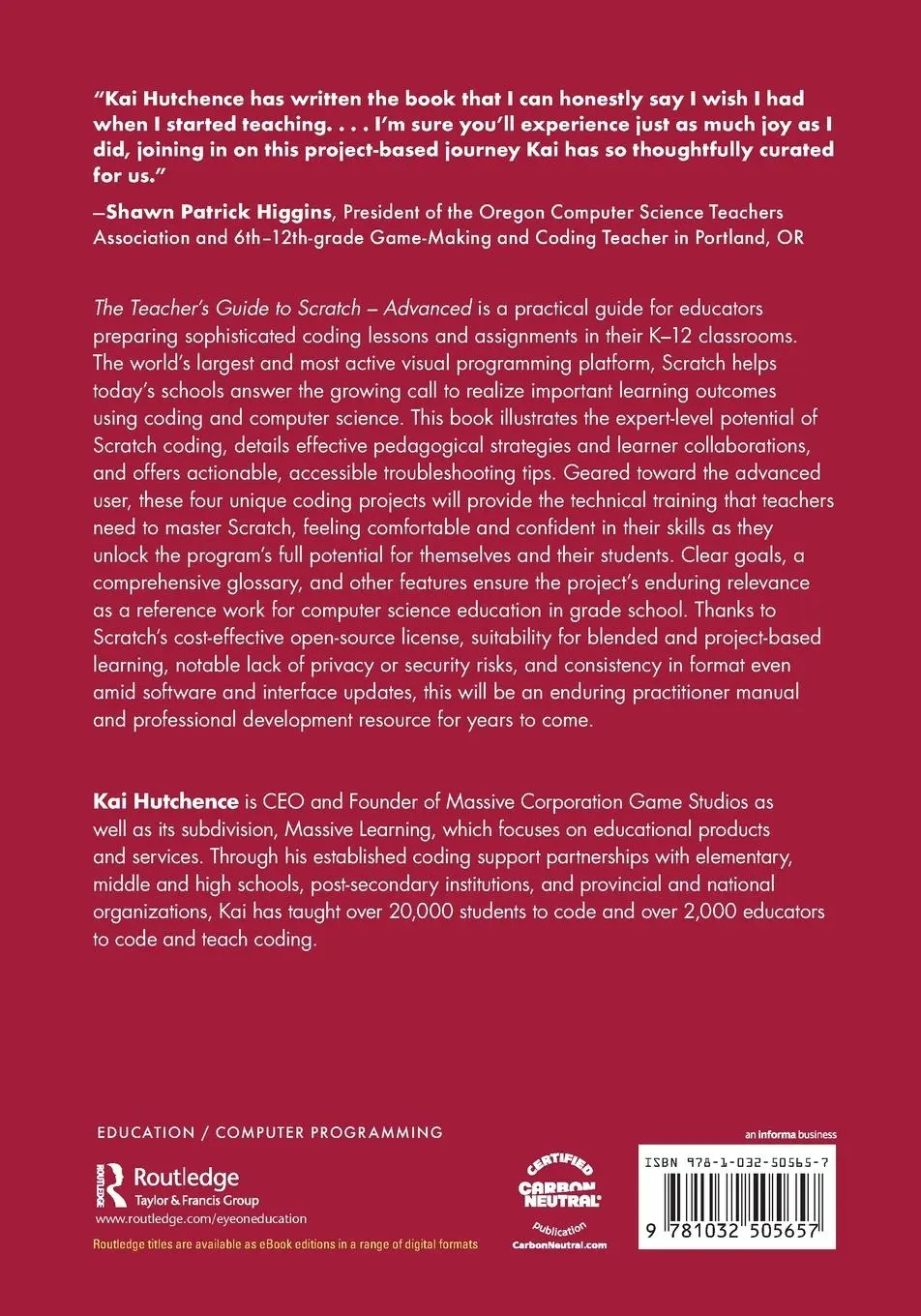 Rückseite: 9781032505657 | The Teacher's Guide to Scratch - Advanced | Kai Hutchence | Buch