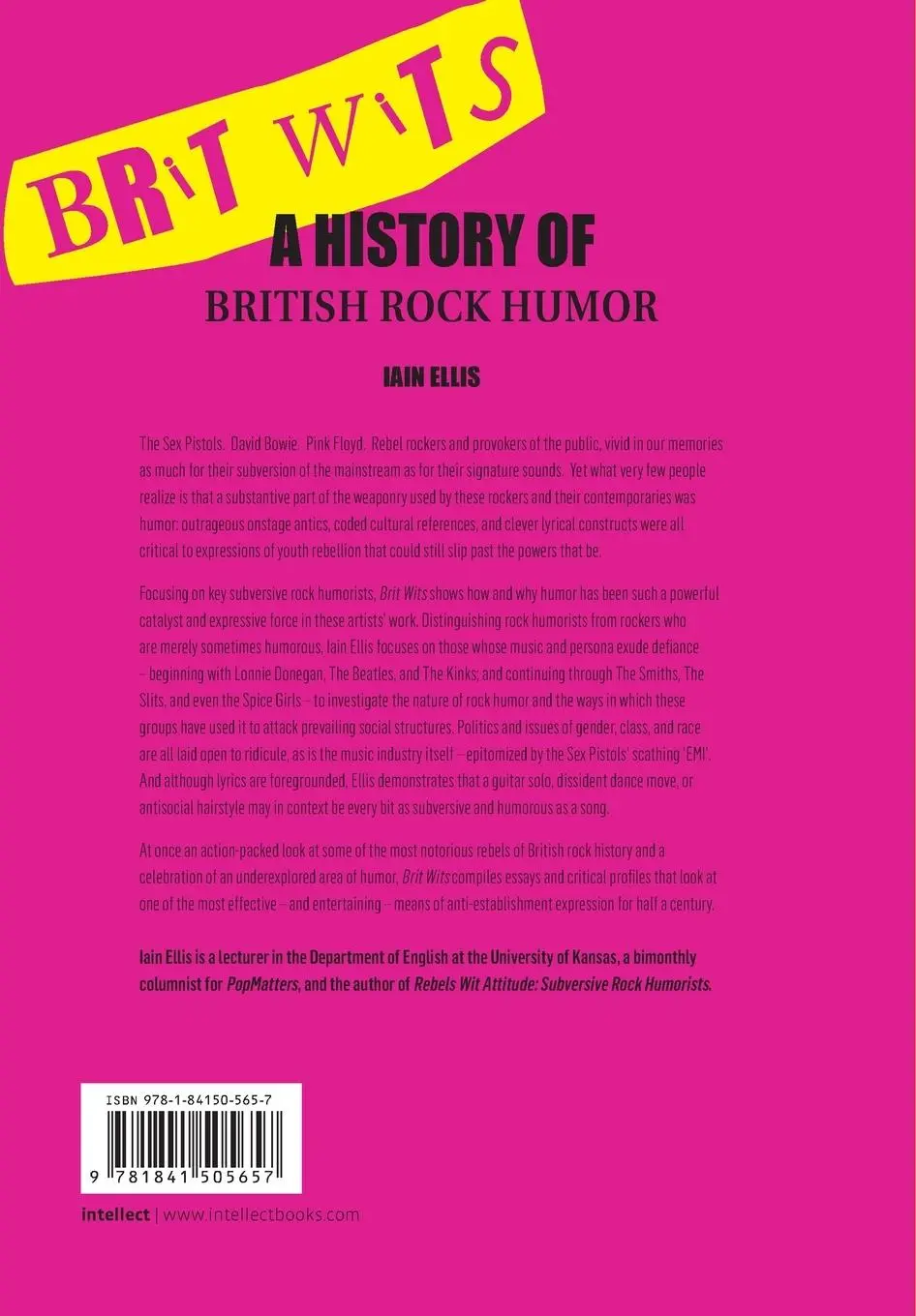 Rückseite: 9781841505657 | Brit Wits | A History of British Rock Humor | Iain Ellis | Taschenbuch
