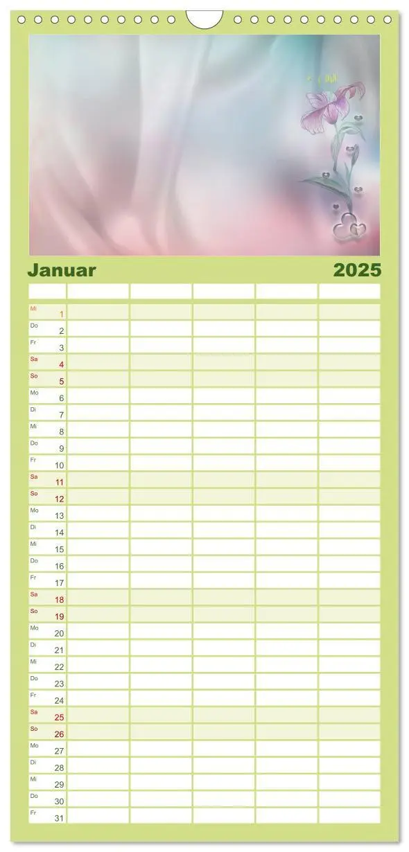 Bild: 9783457115657 | Familienplaner 2025 - Liebe wird im Herzen geboren mit 5 Spalten...