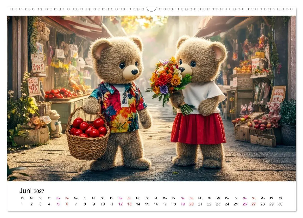 Bild: 9783516825657 | Teddys Welt - Bärenstark durchs Jahr (Wandkalender 2027 DIN A2...