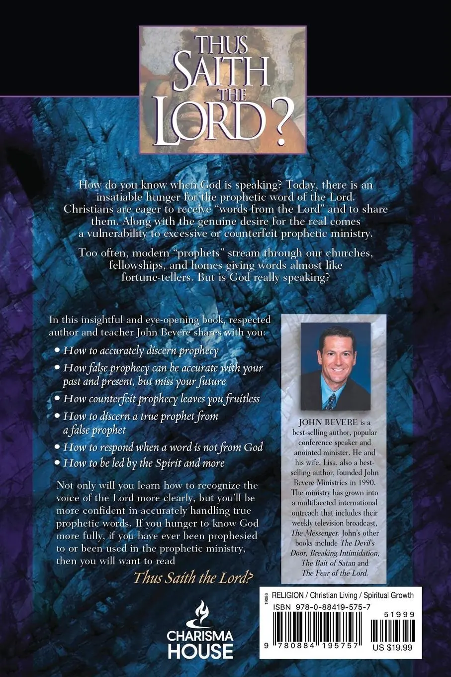 Rückseite: 9780884195757 | Thus Saith the Lord | John Bevere | Taschenbuch | Englisch | 1999