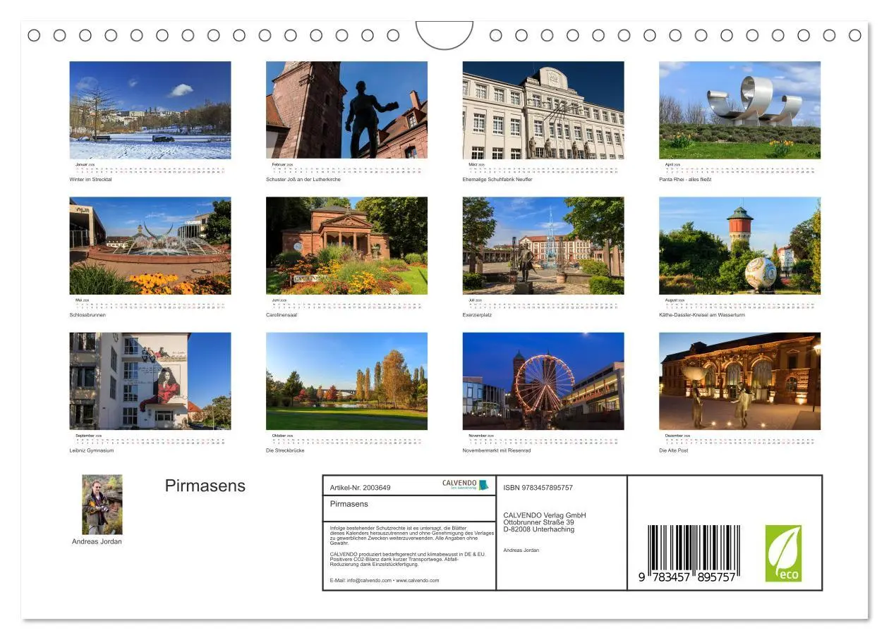 Bild: 9783457895757 | Pirmasens (Wandkalender 2026 DIN A4 quer), CALVENDO Monatskalender