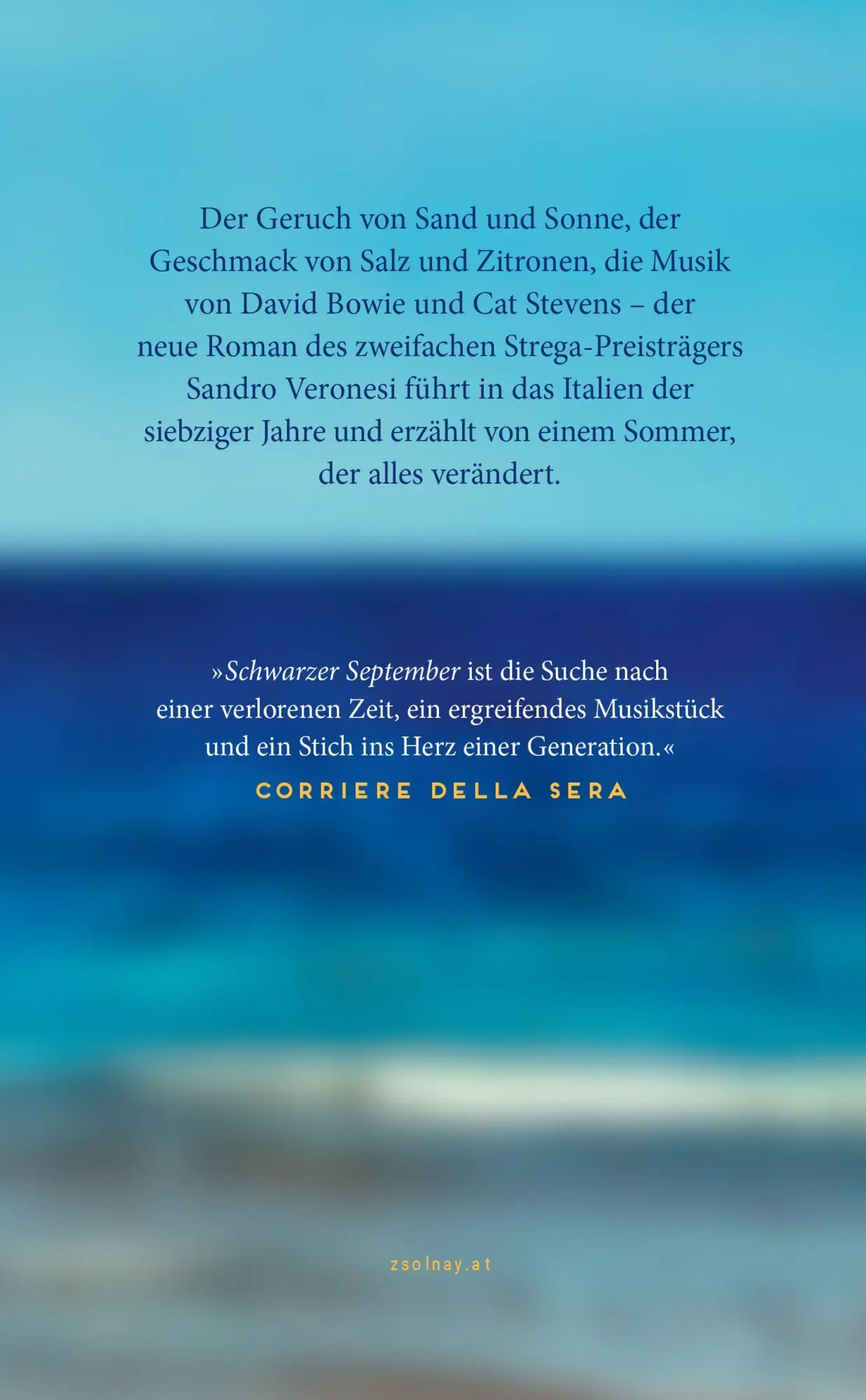 Bild: 9783552075757 | Schwarzer September | Roman | Sandro Veronesi | Buch | 288 S. | 2026