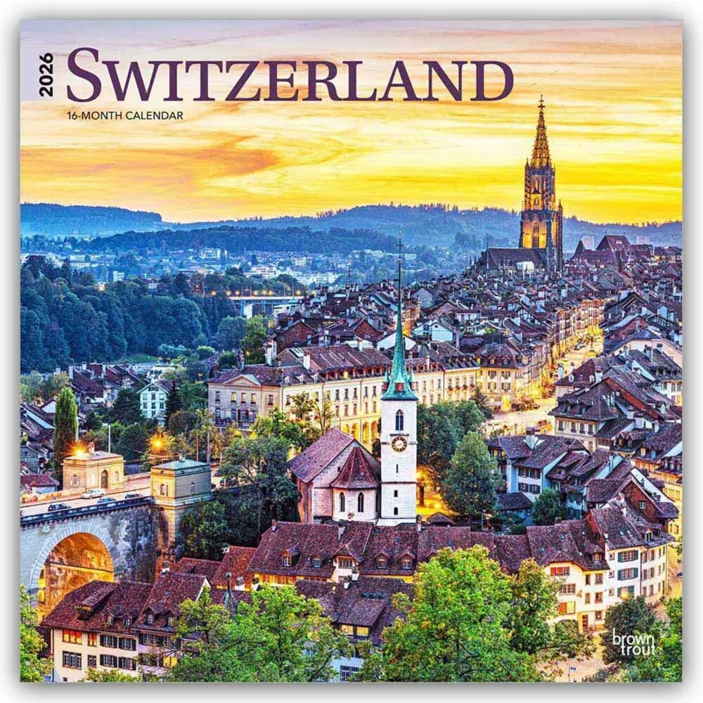 Cover: 9798330705757 | Switzerland - Schweiz 2026 - 16-Monatskalender | Browntrout Publishers