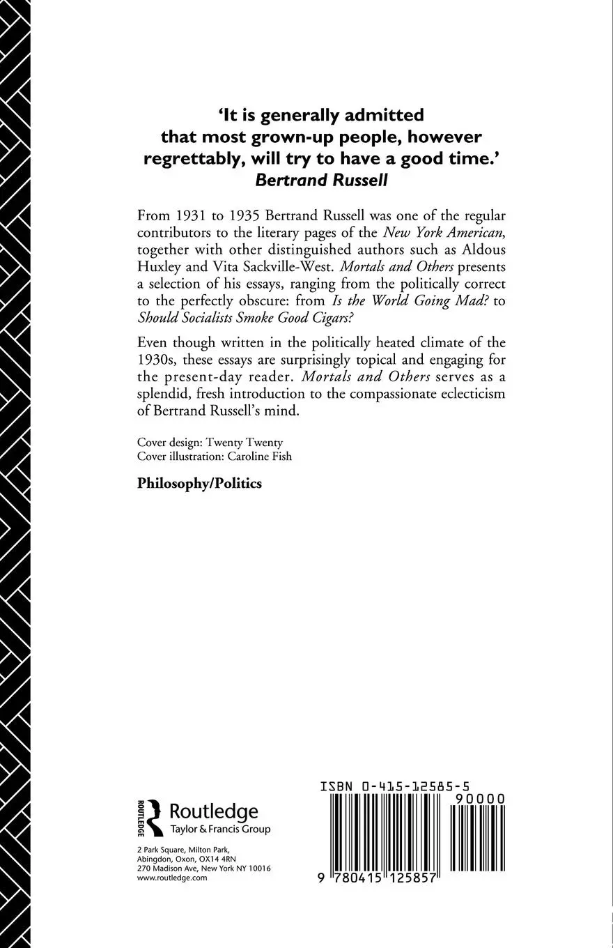Rückseite: 9780415125857 | Mortals and Others, Volume I | American Essays 1931-1935 | Russell