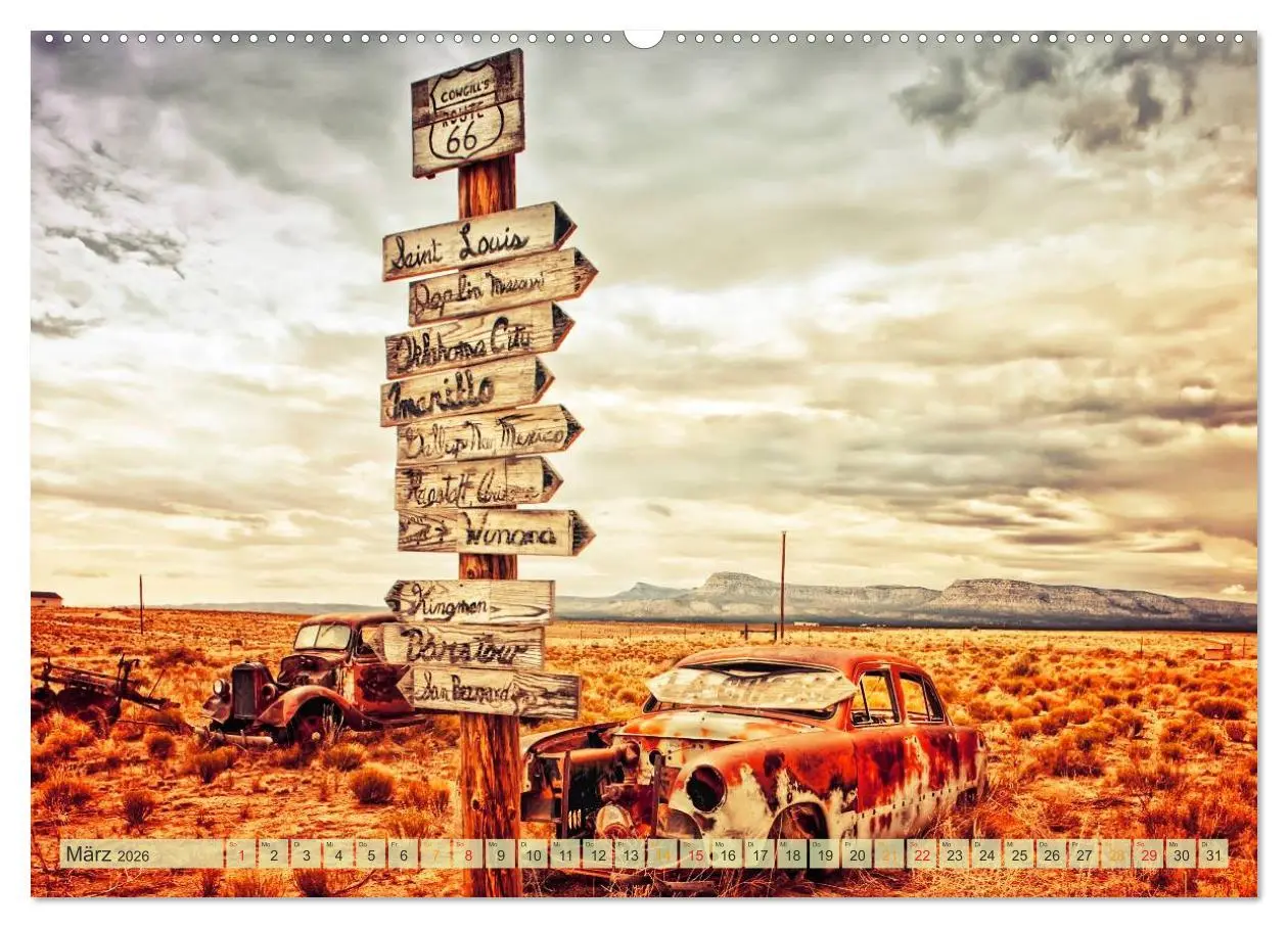 Bild: 9783457955857 | Nostalgie auf 2451 Meilen - Route 66 (hochwertiger Premium...