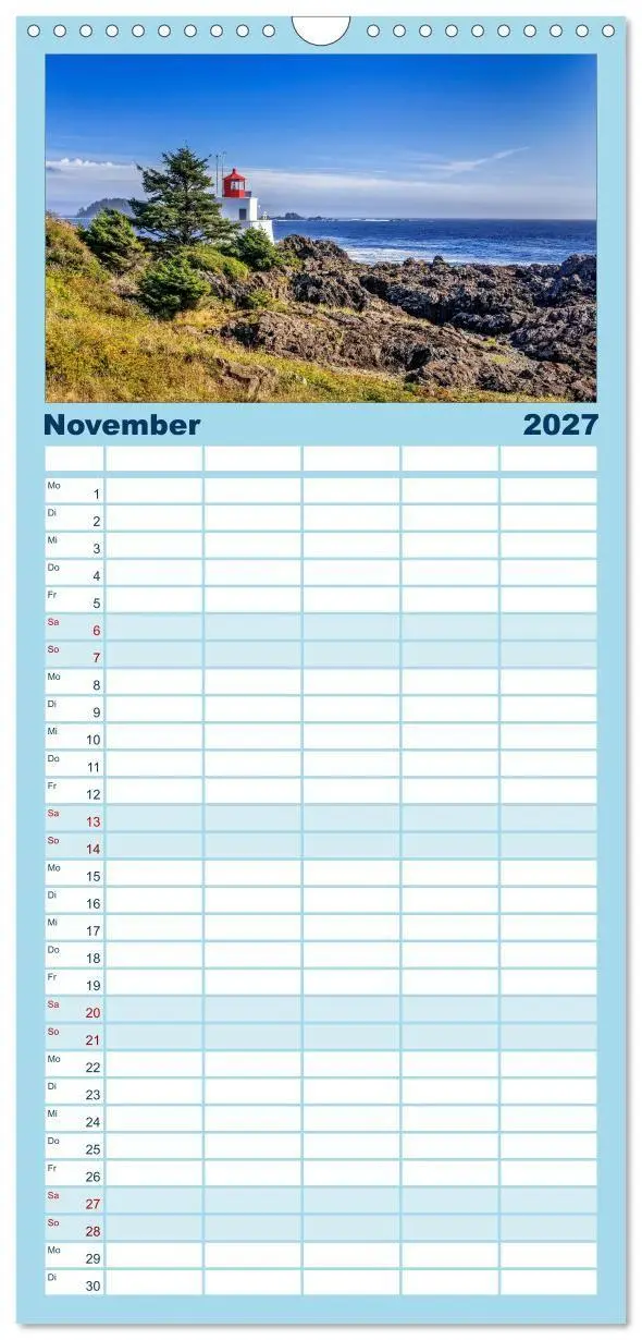 Bild: 9783594335857 | Familienplaner 2027 - West-Kanada mit 5 Spalten (Wandkalender, 21 x...