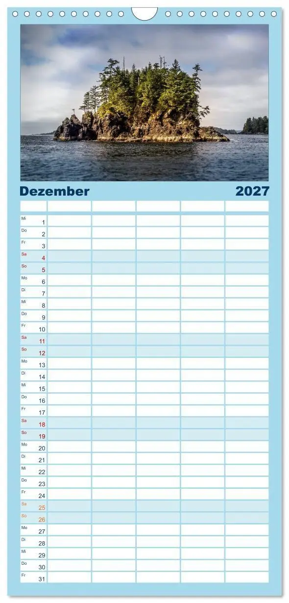 Bild: 9783594335857 | Familienplaner 2027 - West-Kanada mit 5 Spalten (Wandkalender, 21 x...