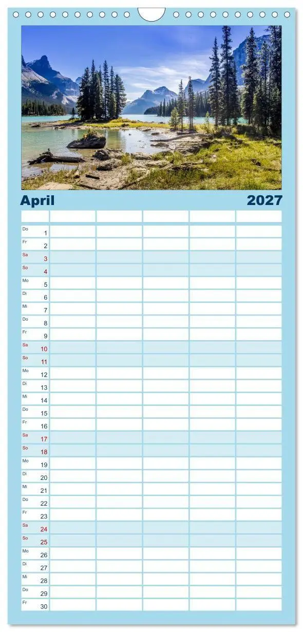 Bild: 9783594335857 | Familienplaner 2027 - West-Kanada mit 5 Spalten (Wandkalender, 21 x...