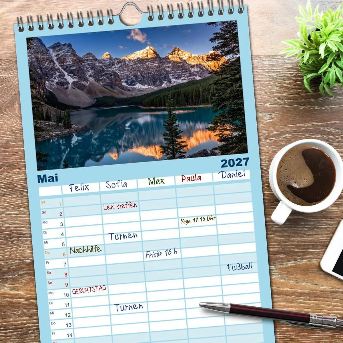 Bild: 9783594335857 | Familienplaner 2027 - West-Kanada mit 5 Spalten (Wandkalender, 21 x...