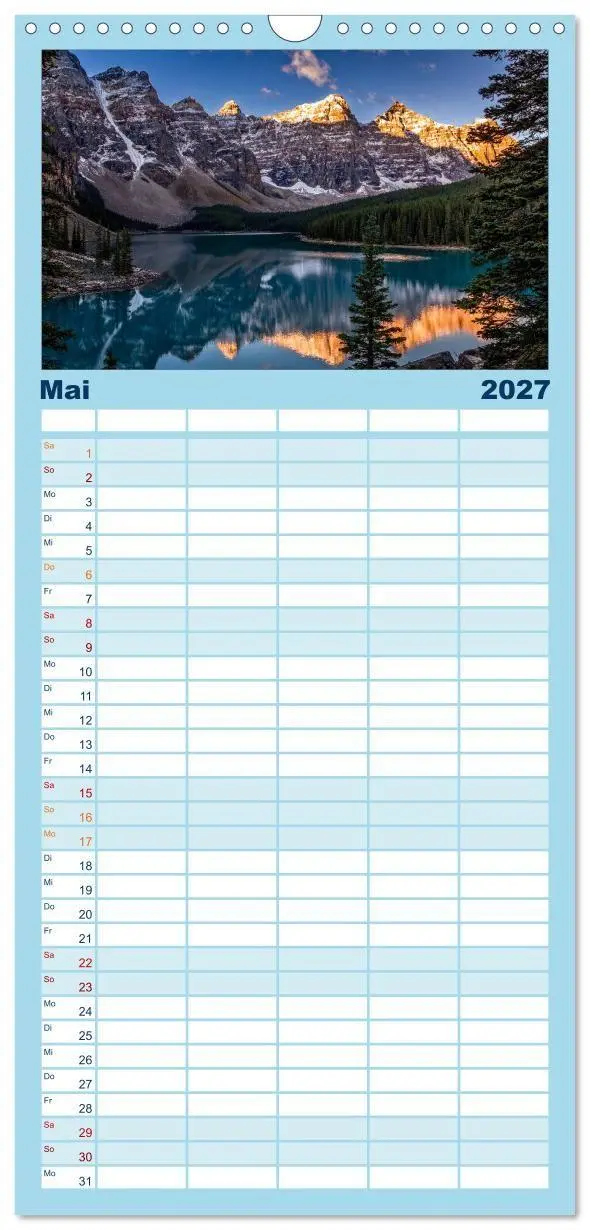 Bild: 9783594335857 | Familienplaner 2027 - West-Kanada mit 5 Spalten (Wandkalender, 21 x...
