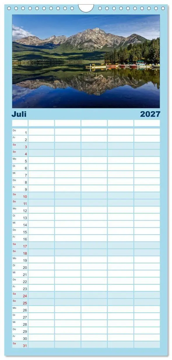 Bild: 9783594335857 | Familienplaner 2027 - West-Kanada mit 5 Spalten (Wandkalender, 21 x...