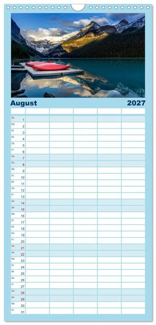 Bild: 9783594335857 | Familienplaner 2027 - West-Kanada mit 5 Spalten (Wandkalender, 21 x...