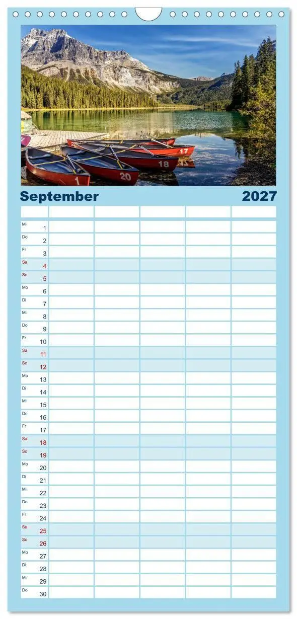 Bild: 9783594335857 | Familienplaner 2027 - West-Kanada mit 5 Spalten (Wandkalender, 21 x...
