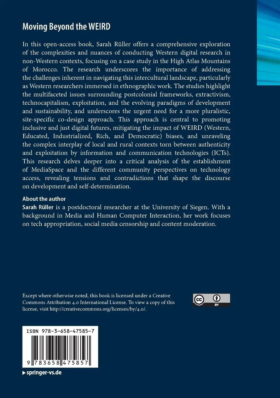 Rückseite: 9783658475857 | Moving Beyond the WEIRD | Sarah Rüller | Taschenbuch | xvii | Englisch
