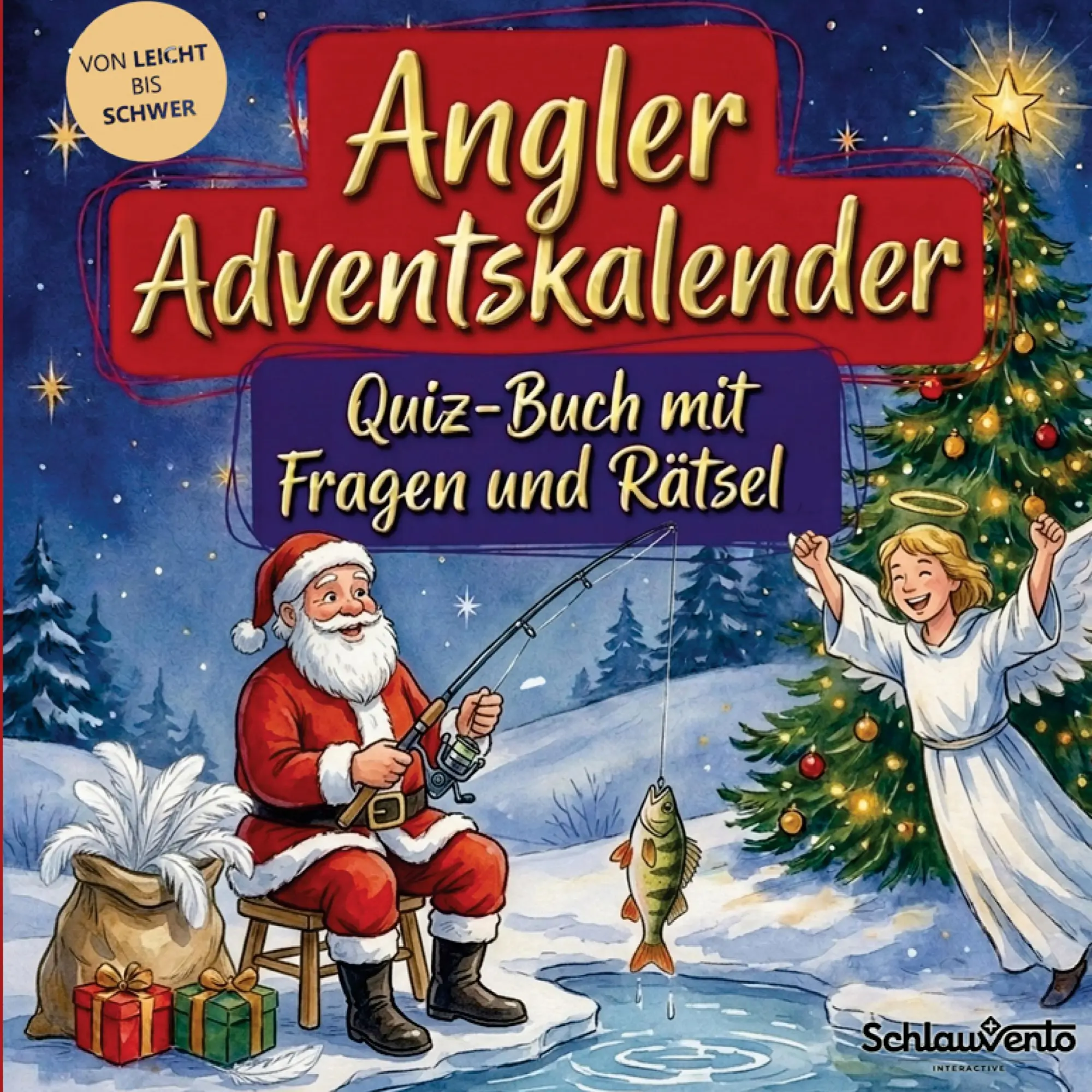 Cover: 9783693195857 | Angler-Adventskalender: Quiz-Buch mit Fragen und Rätsel | Interactive