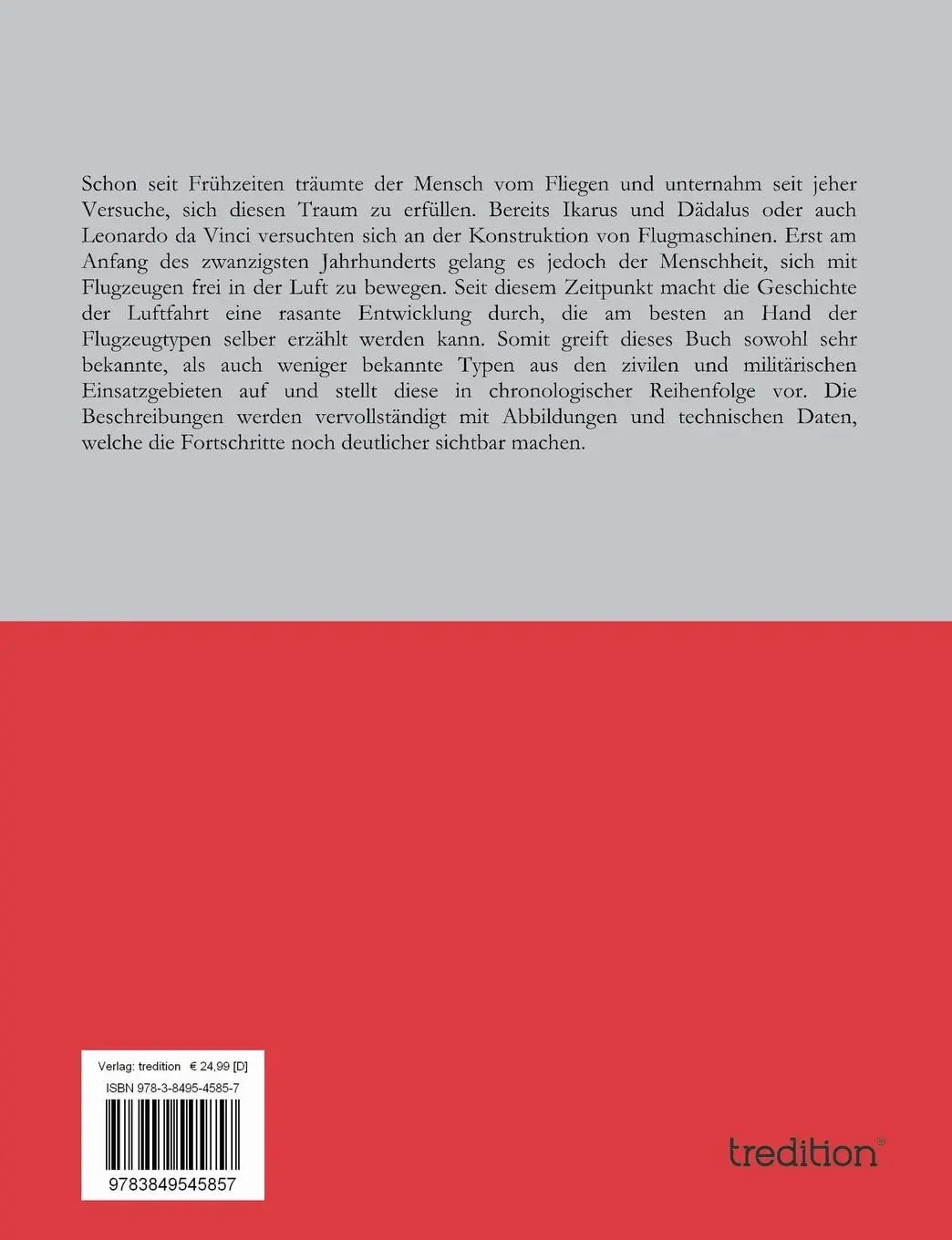 Rückseite: 9783849545857 | Geschichte der Luftfahrt | Flugzeugtypen von 1903 bis heute | Buch