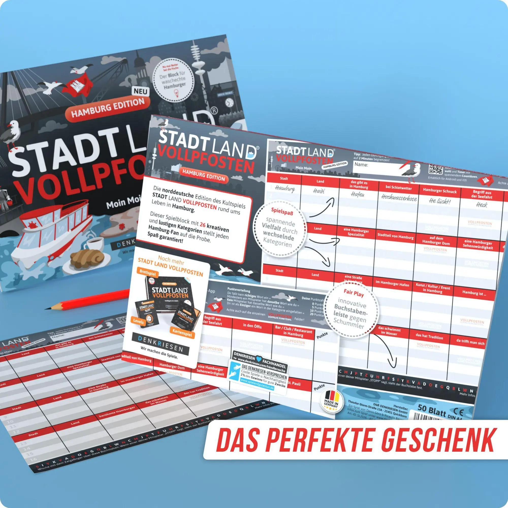 Bild: 4260528095957 | DENKRIESEN - STADT LAND VOLLPFOSTEN® - HAMBURG EDITION - "Moin...