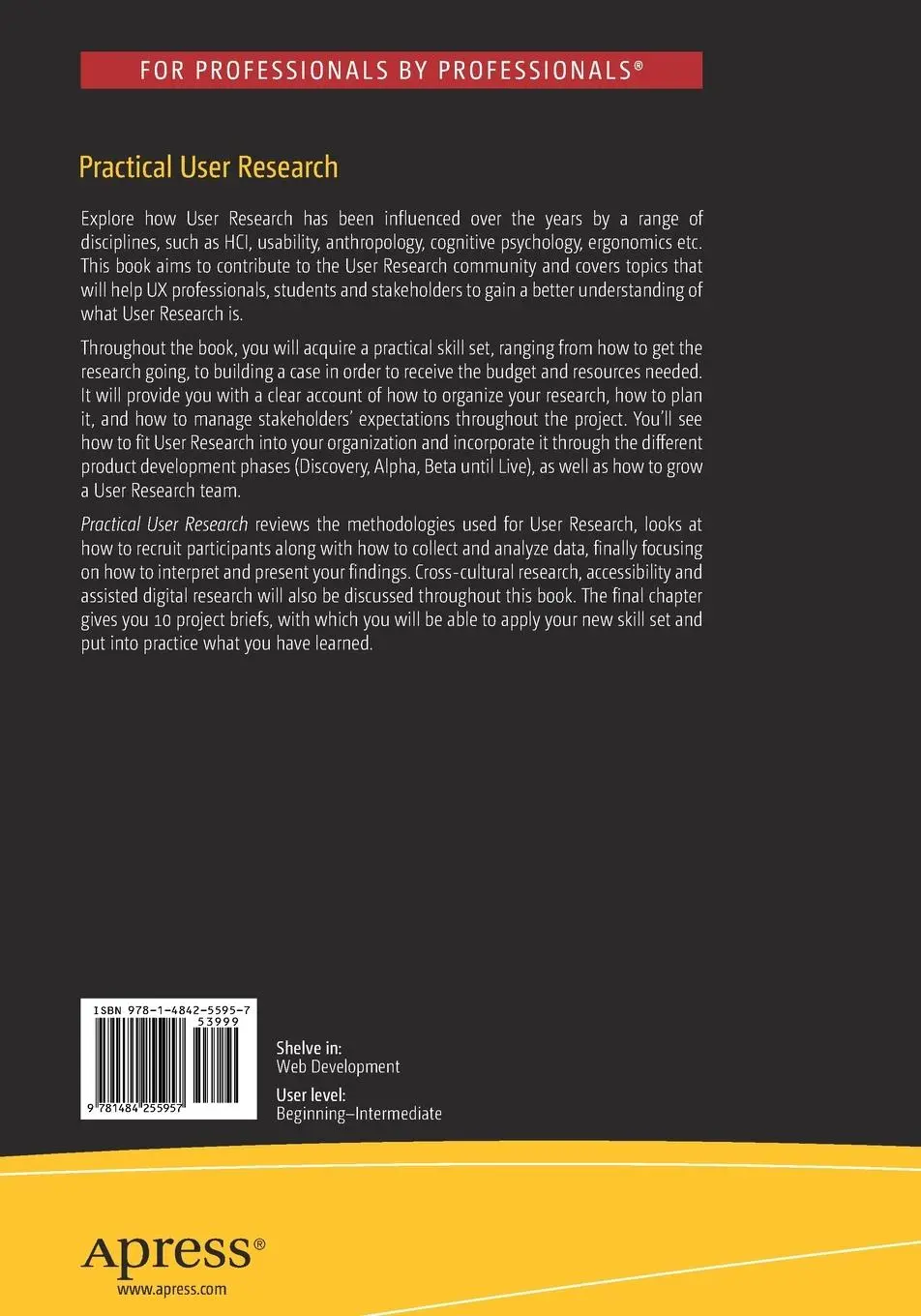 Rückseite: 9781484255957 | Practical User Research | Emmanuelle Savarit | Taschenbuch | xix