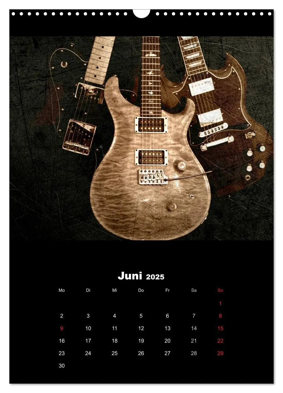 Bild: 9783457015957 | Vintage Gitarren (Wandkalender 2025 DIN A3 hoch), CALVENDO...