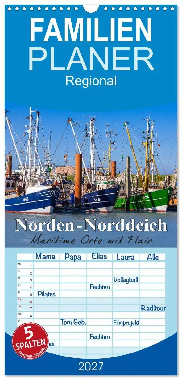 Cover: 9783594325957 | Familienplaner 2027 - Norden-Norddeich. Maritime Orte mit Flair mit...