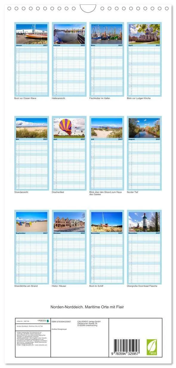 Bild: 9783594325957 | Familienplaner 2027 - Norden-Norddeich. Maritime Orte mit Flair mit...