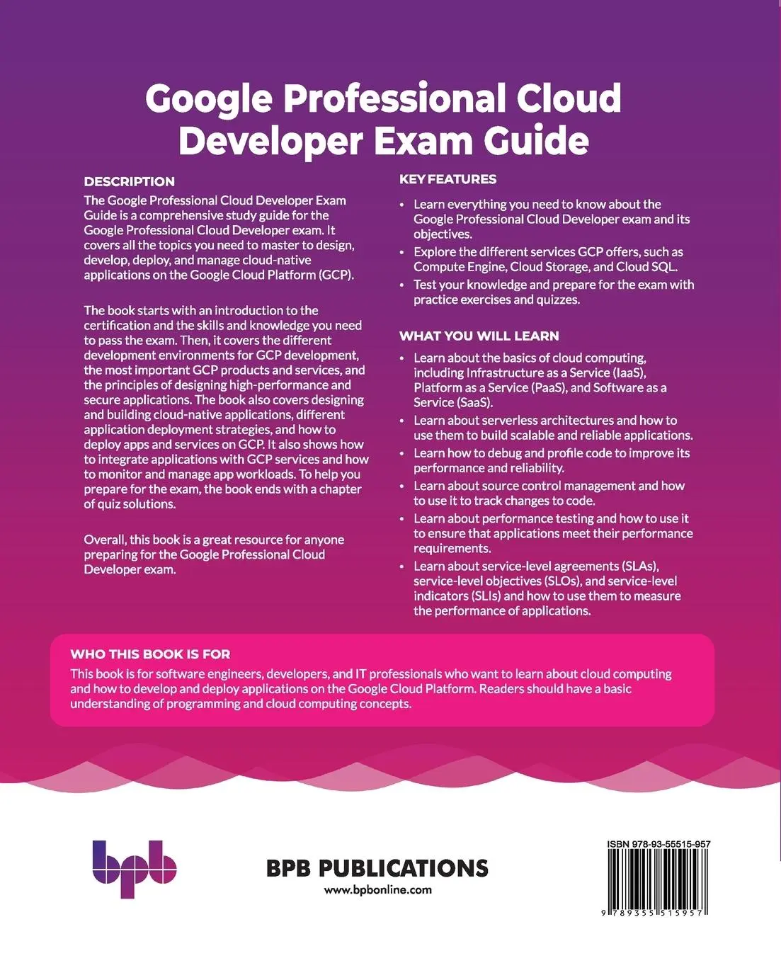 Rückseite: 9789355515957 | Google Professional Cloud Developer Exam Guide | Fiifi Baidoo | Buch