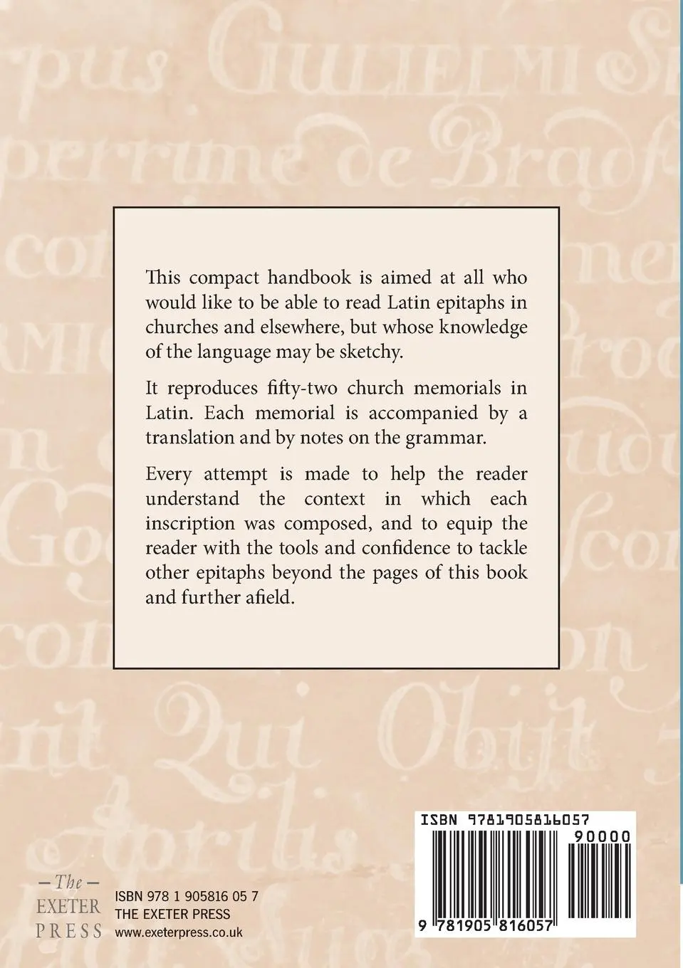 Rückseite: 9781905816057 | Reading Latin Epitaphs | John Parker | Taschenbuch | Englisch | 2012
